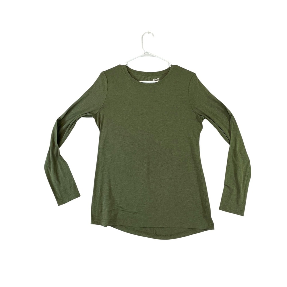 Duluth Trading‎ Co Shirt Womens Small Green Crew Neck Long Sleeve Casual Wear